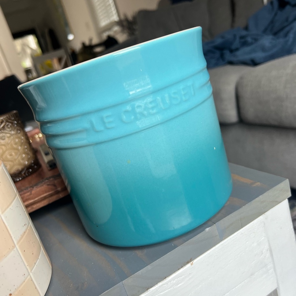 Le Creuset Utensil Crock French Ovenware Tool Holder 2.3L Caribbean Blue Ombré